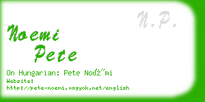 noemi pete business card